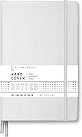 Vista 28 de Minimalism Art, Premium Hard Cover Notebook Journal, Large Size, Composition B5 7.6"x10", 186 Numbered Pages, Gusseted Pocket, Ribbon Bookmark, Gray