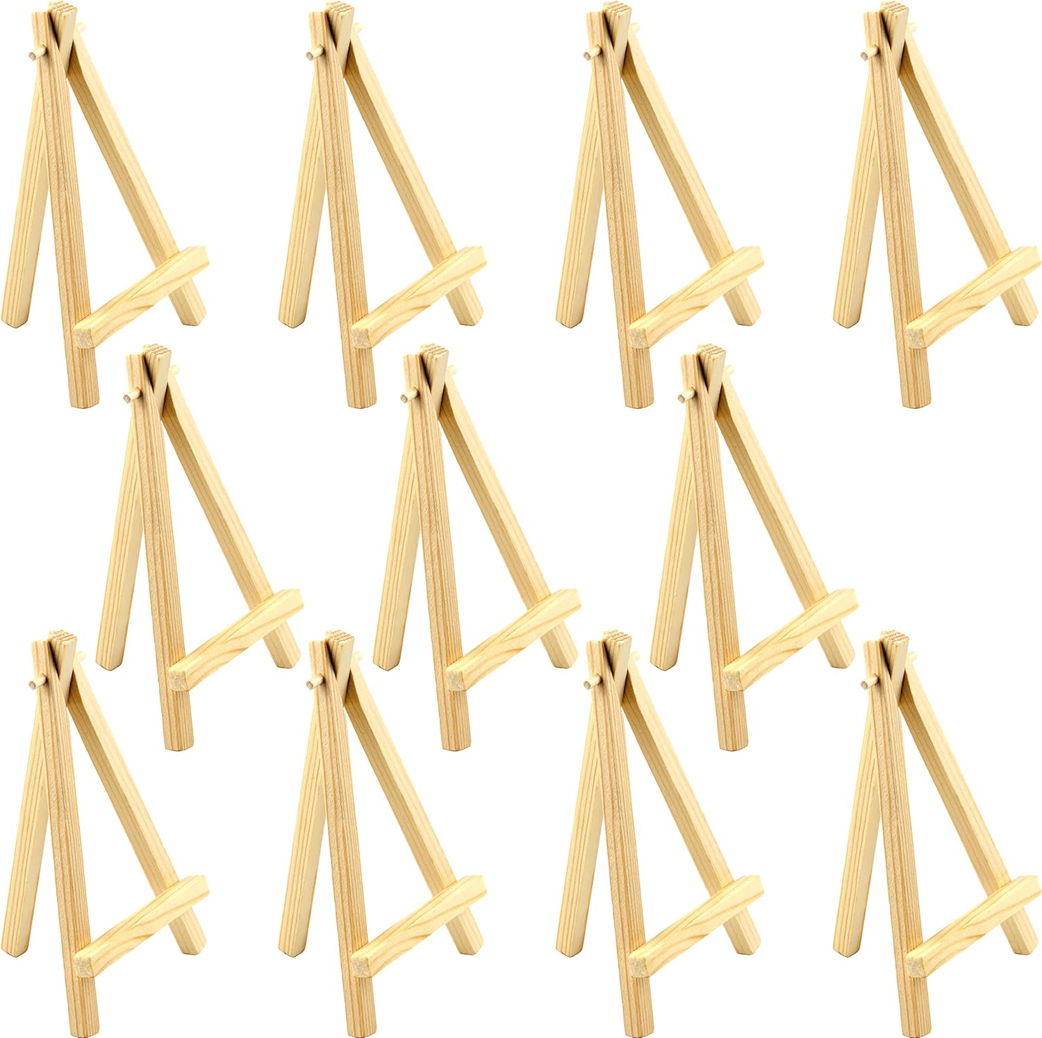 10 Pack Mini Table Easels Wooden Mini Easel Stand Tripod