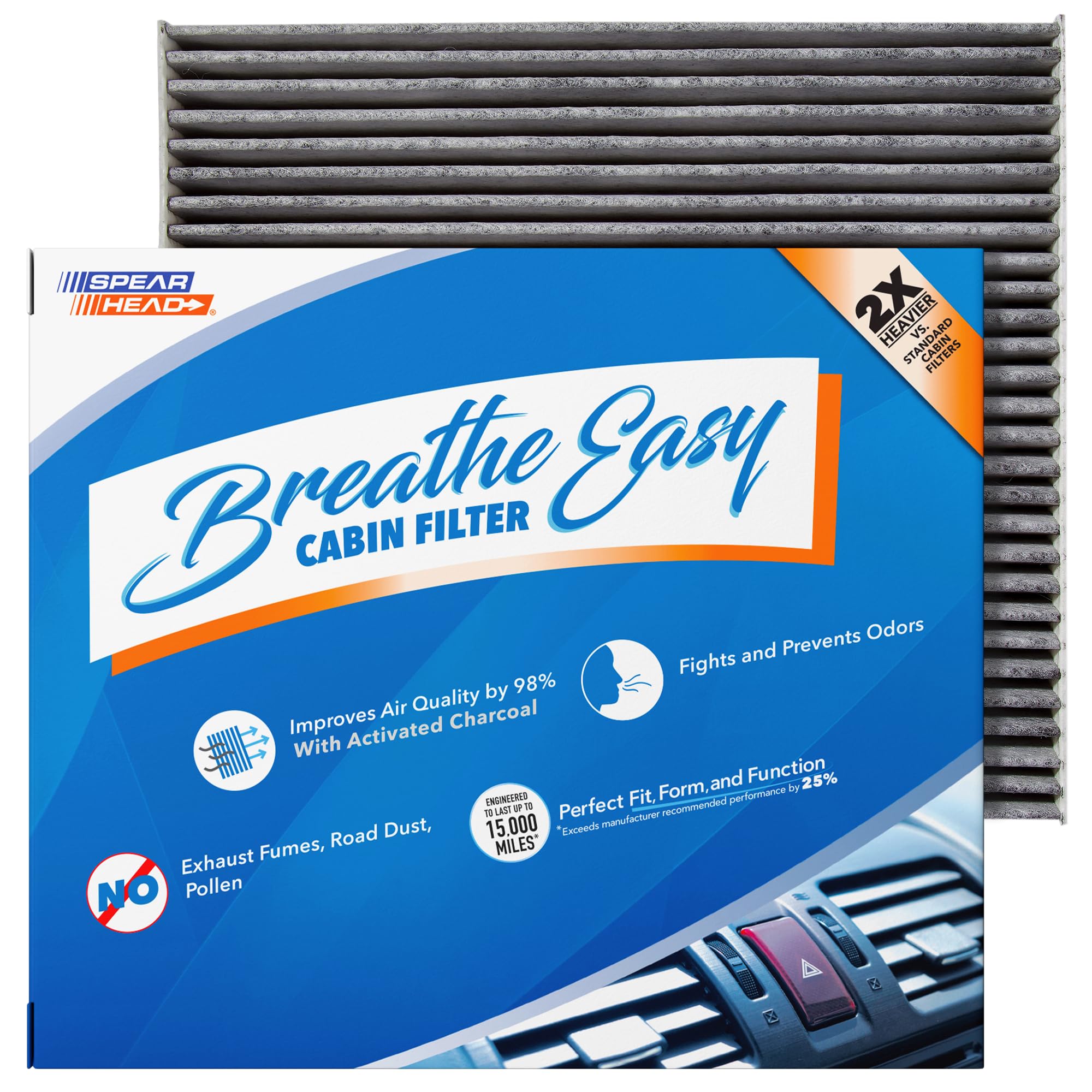 Spearhead Odor Defense Breathe Easy AC &amp; Heater Cabin Air Filter (BE-381)