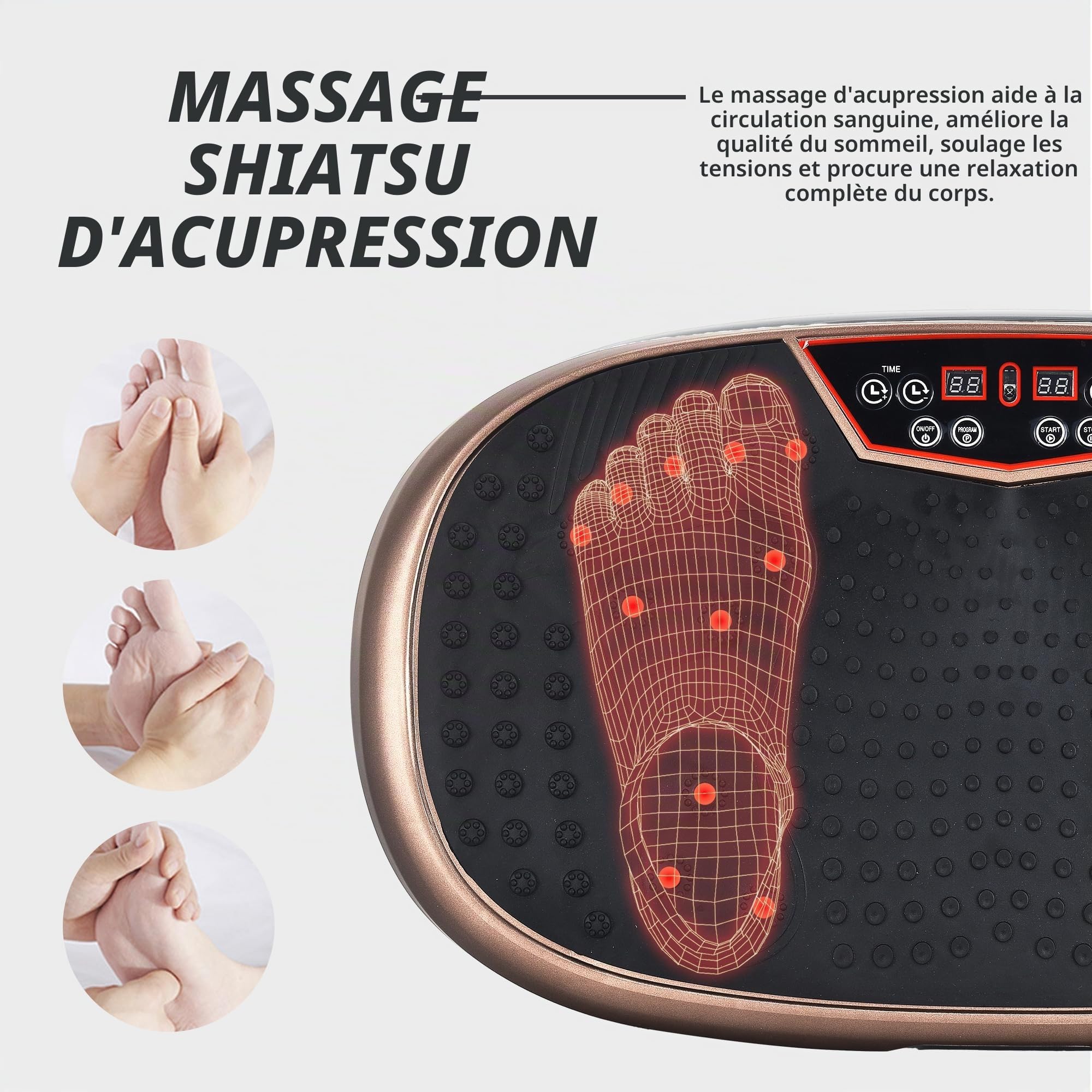 EILISON Fitpro Plateforme vibrante pour entraînement (marron)