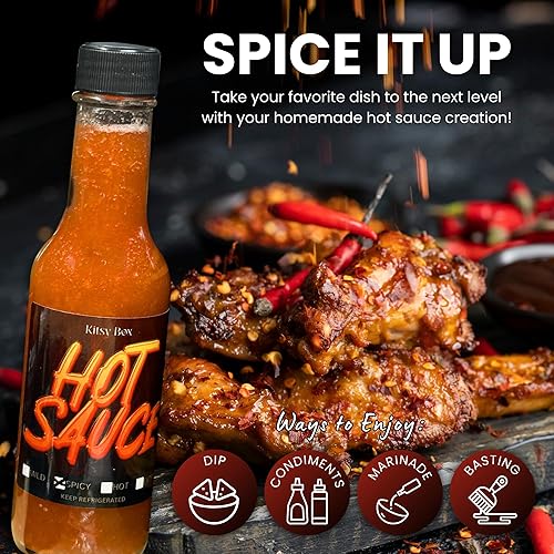 Miniatura 6 de Kit de fabricación de salsa picante para hacer tu propia salsa picante  Incluye pimientos reales (chiles anchos, chipotle y habanero) Rango de calor