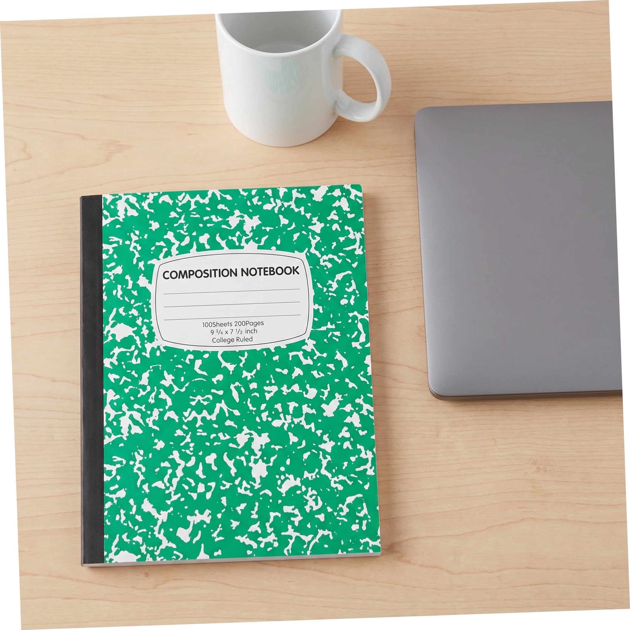 Lurrose 5Er-Packung B5 College Ruled Composition Notebook mit 100 Blättern | Softcover aus Papier, Abschnittslinien für Klare Gliederung, Elegantes Marmor Schneeflocken Design