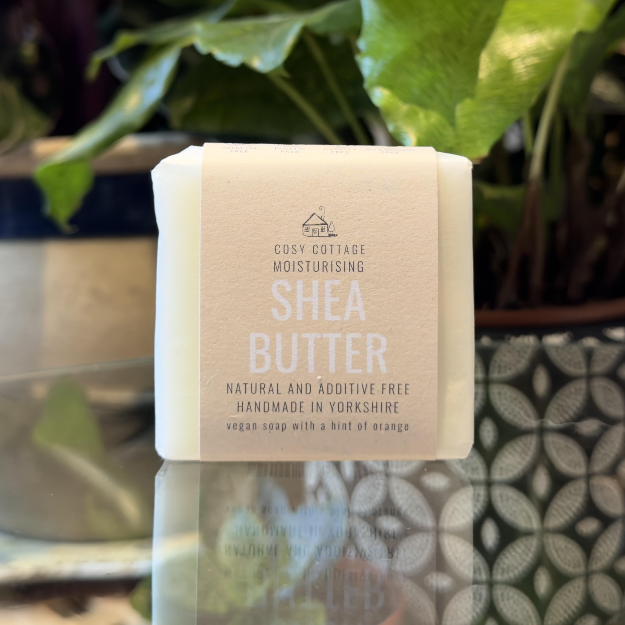 Cosy Cottage Shea Butter Facial Soap (55g) with Muslin Cloth (30cm x 30xm), 55 g (Pack of 1) - Image 2