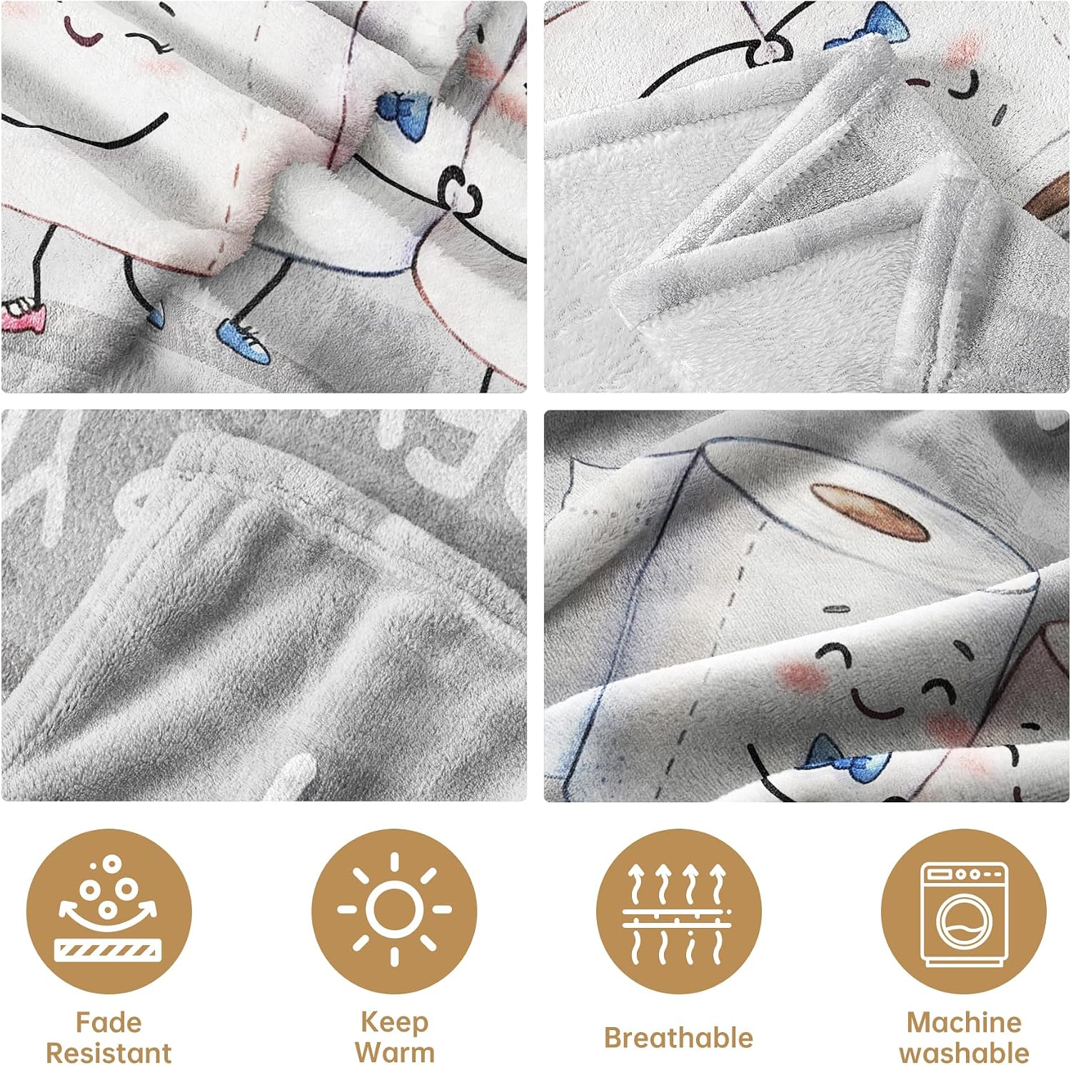 1 Year Anniversary Blanket Gifts for Him Her - Couple Blanket