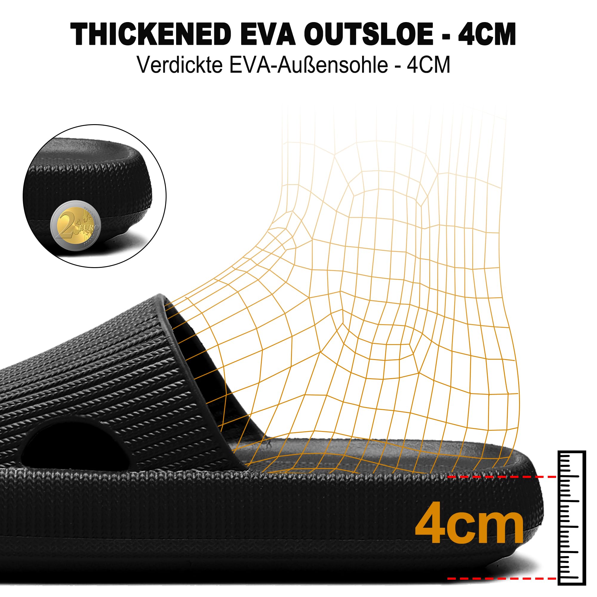 Geweo Ciabatte Nuvola Donna Uomo Comode Pantofole da Casa EVA Super Morbide Ciabatte Piscina Doccia Antiscivolo Slippers Asciugatura Rapida Sandali da Mare con Fibbie Regolabili Unisex