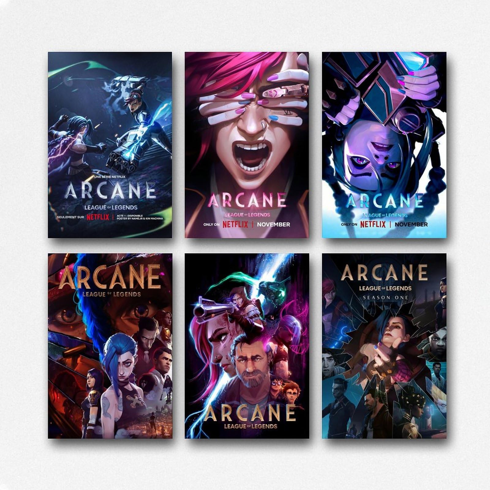 FVLYRWMQX A Set of 6 Arcane Action-Adventure Steampunk Comic Poster für Zimmer - Ästhetische Leinwand-Wandkunst, Schlafzimmer-Dekor 08x12inch(20x30cm)