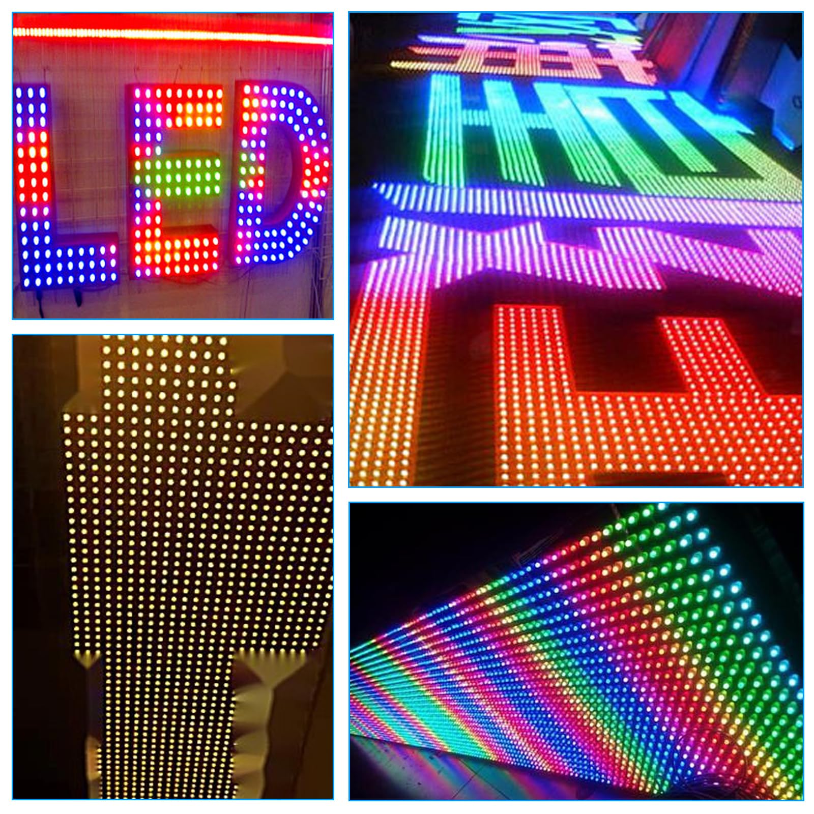 Joycabin 4 sztuki 64 bitów WS2812 panel matrycowy LED, 8 x 8 5050 LED, wbudowany sterownik, kolorowe światło, płyta rozwojowa kompatybilna z Arduino Raspberry Pi