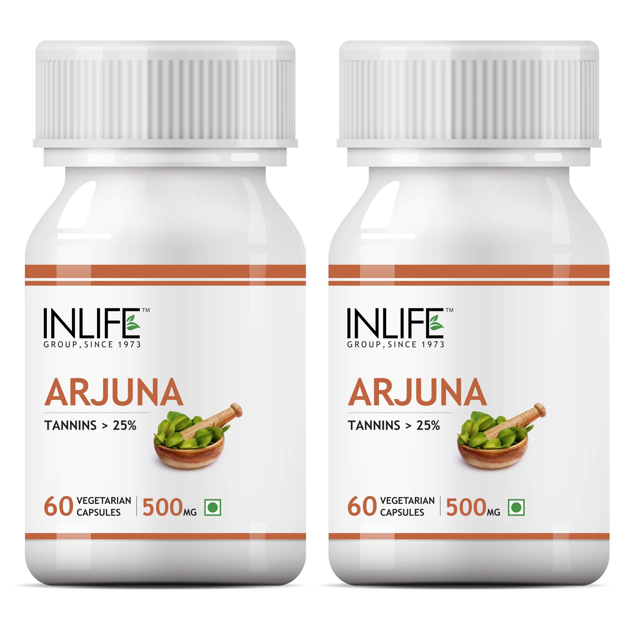 INLIFE Arjuna Capsules 500mg | Herbal Extract | Better Absorption & Reduced Additives than Tablets | Ayurvedic Supplement - 60 Vegetarian Capsules (2-Pack) (B01MR0DHPU) Amazon Price History, Amazon Price Tracker