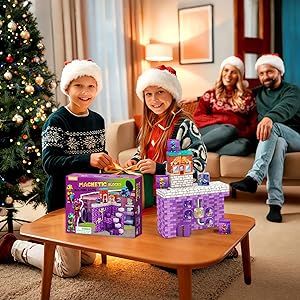 48PCS Magnetic Blocks, Stocking Stuffers for Kids,Ideal Gifts for Ages 3 4 5 6 Year Old, Magnetic Cubes Sensory Montessori Toys for 3 4 5 6 7 8 Year Old Boys & Girls