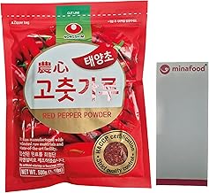 NONGSHIM Chilipulver Grob Rot 500g + minafood Notizblock