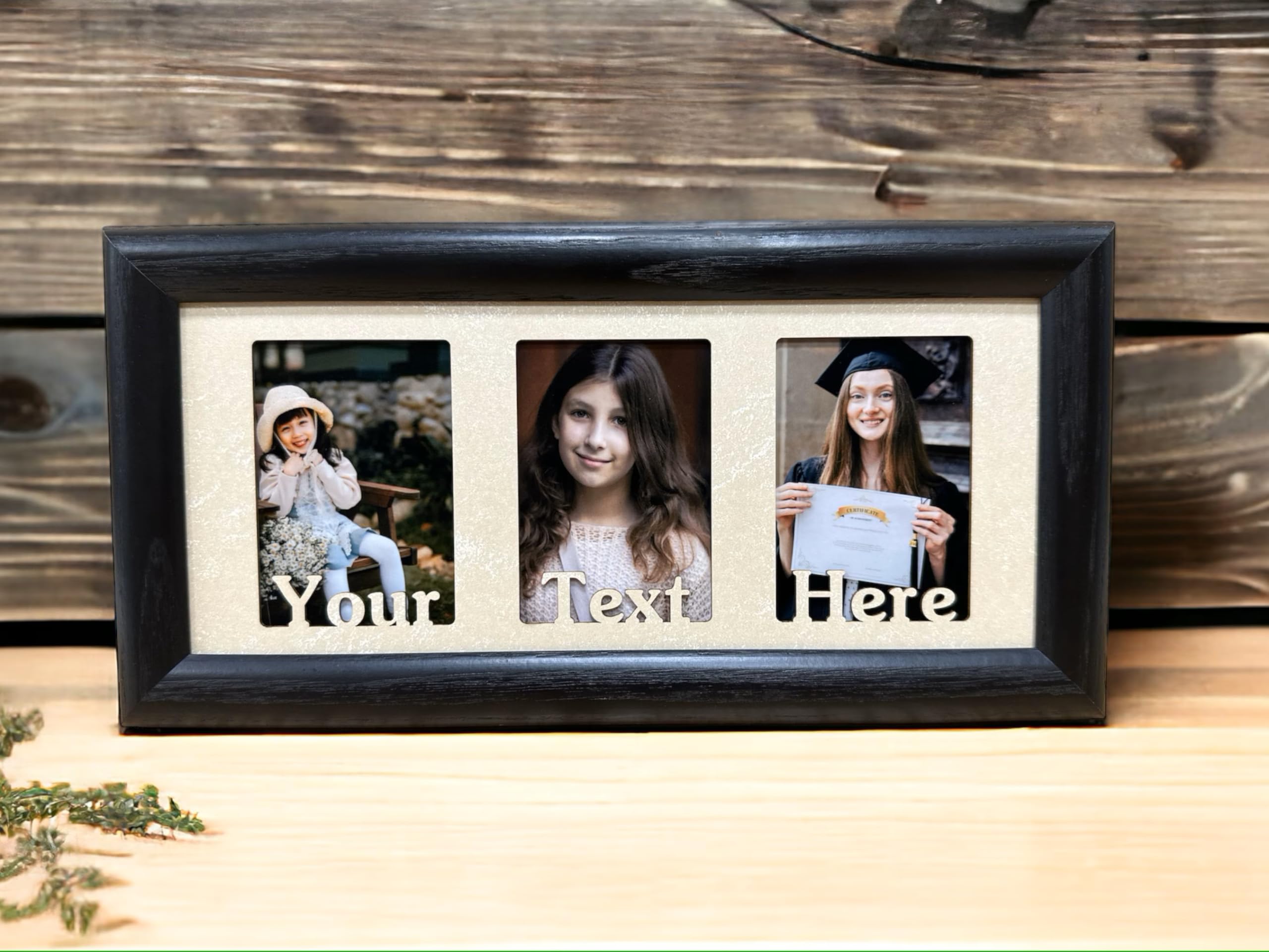 フォトフレーム Social Photo Frame Amazon.com - Classy Crafts Add your custom text Triple 2x3 Wallet