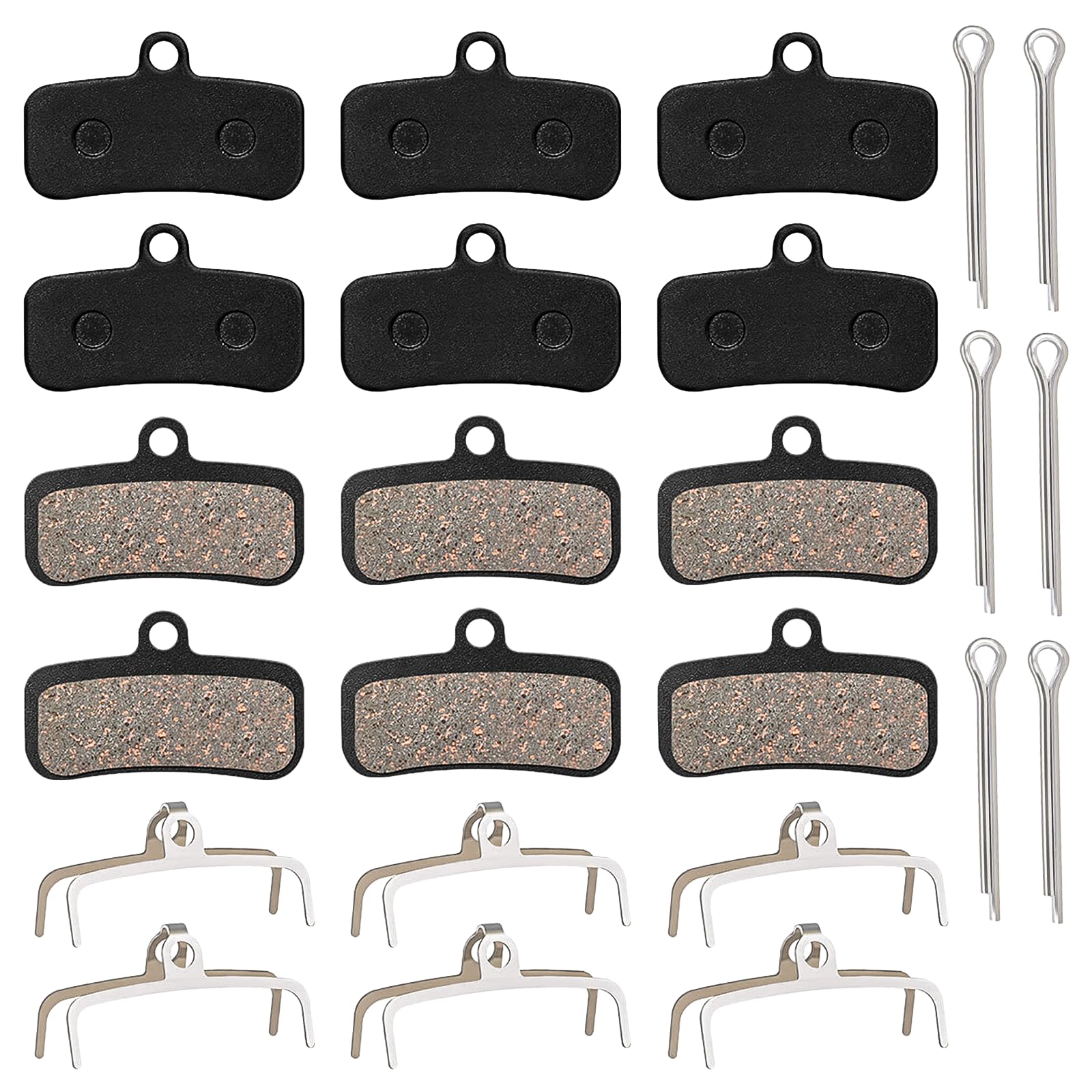 6 coppie Pastiglie Freno a Disco per Bicicletta Pastiglie Freni Bici e MTB ad Alte Prestazioni per D03S D02S Saint BR-M810 Deore XT BR-M8020 ZEE BR-M640 Tektro HD M725 750 TRP G-Spec Quadiem ecc
