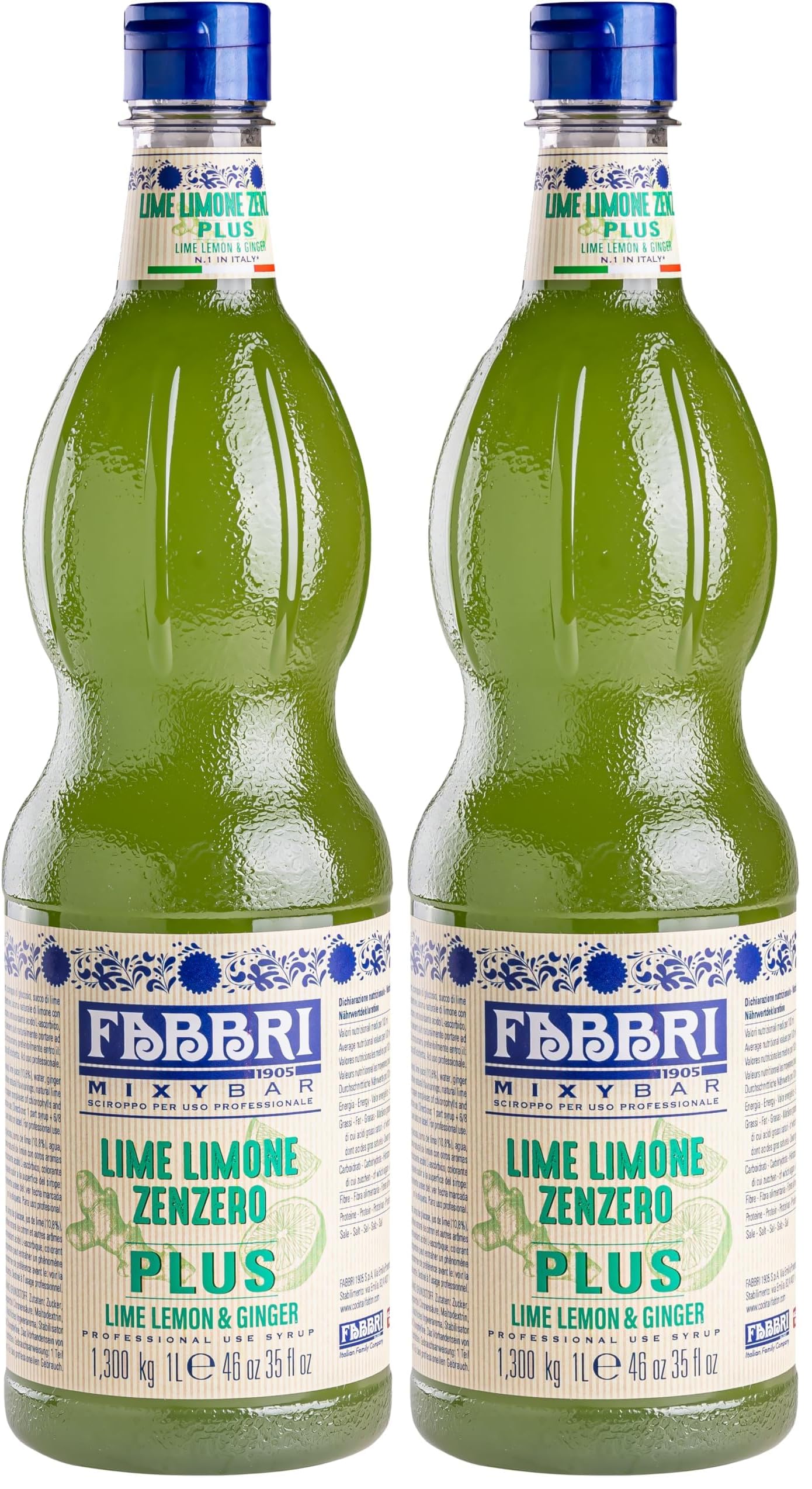 Fabbri Scrioppo Mixybar Plus Lime Limone & Zenzero (Confezione da 2)
