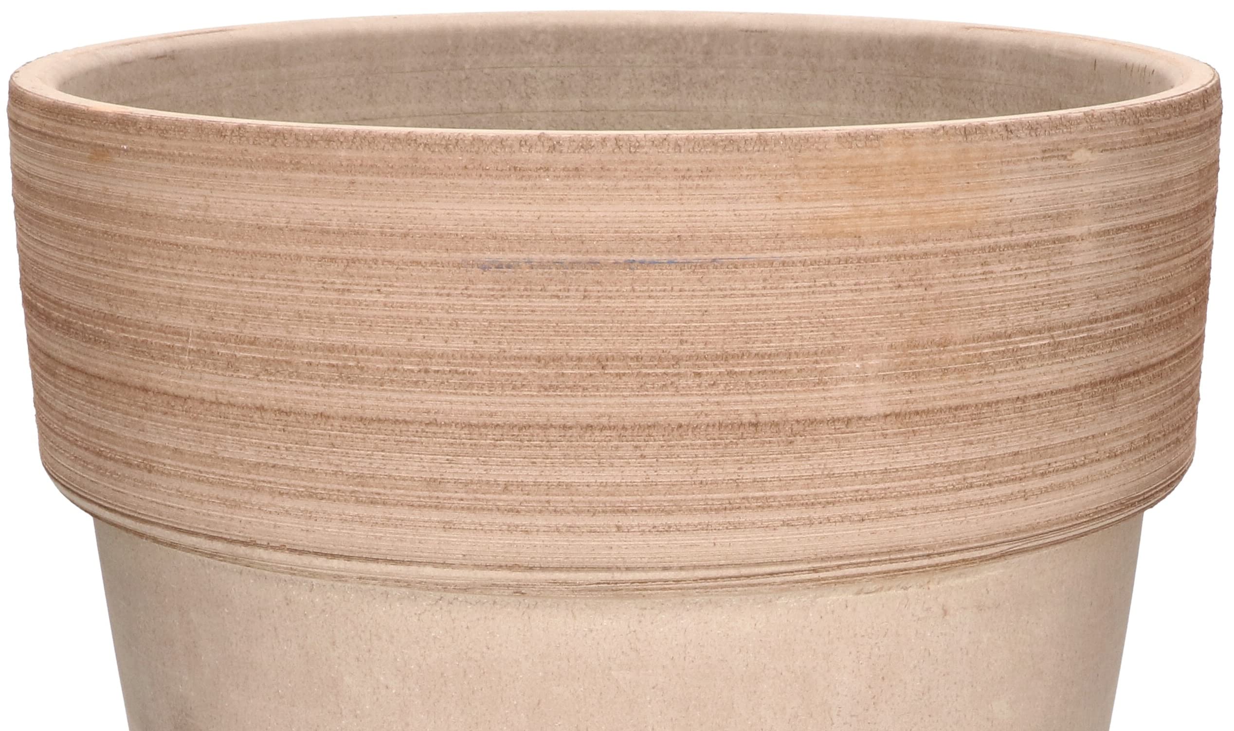 KOTARBAU® Maceta de Terracota con Borde Acanalado, 31 cm para Interiores y Exteriores, Tiesto para Plantas, Arcilla, Barro, Maceta para balcón o jardín, Cerámica sin esmaltar, Resistente a heladas