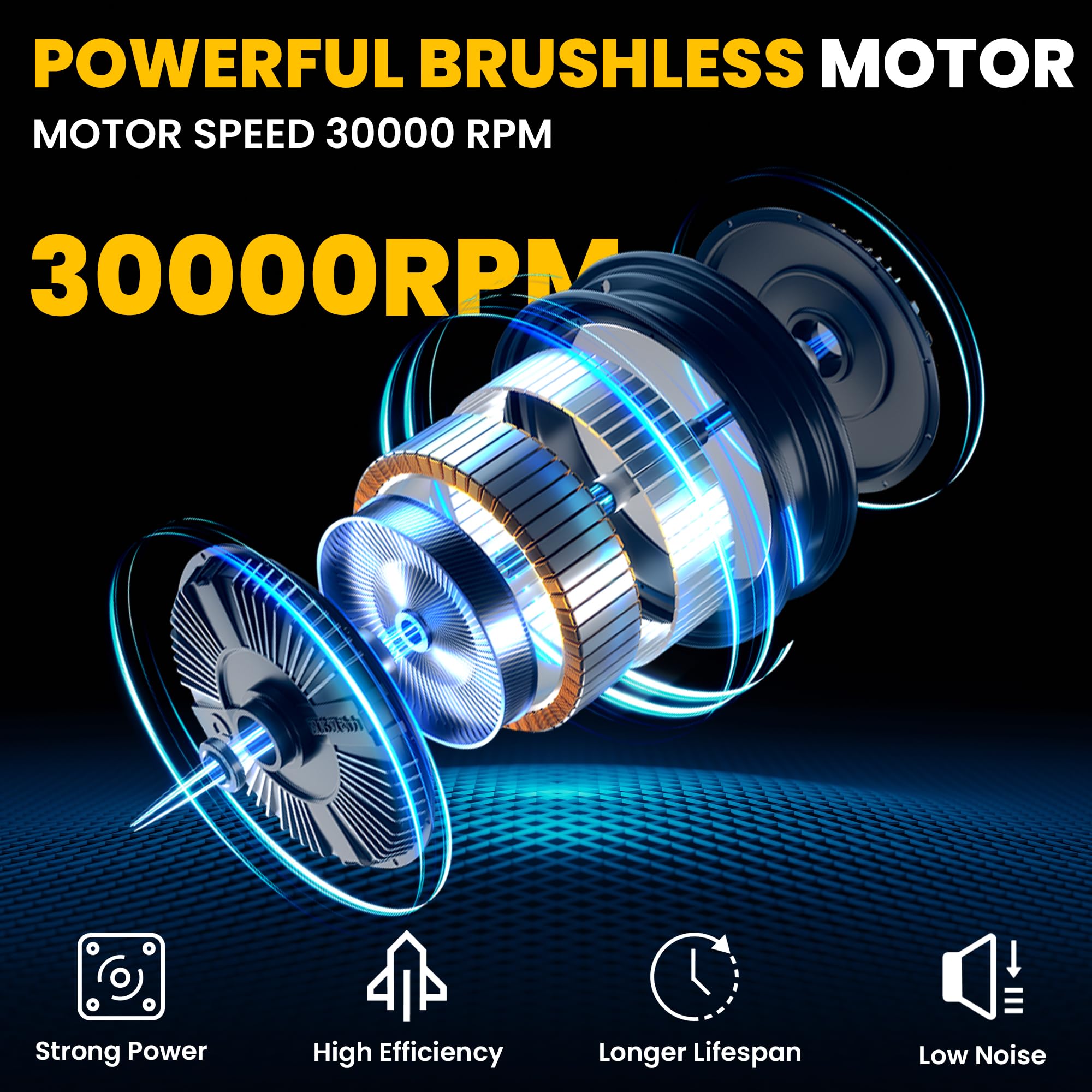 Enrutador de madera inalámbrico de 800 W compatible con batería Dewalt de 20 V, 30000 RPM sin escobillas para acoplar 12 brocas de enrutador de 1/4 pulgadas, enrutador de corte manual de 6 velocidades