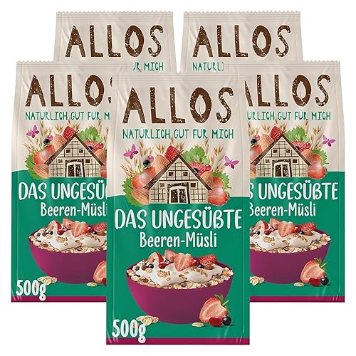 Allos Das Ungesüßte Beeren-Müsli | Bio Müsli | Getrocknete Beeren
