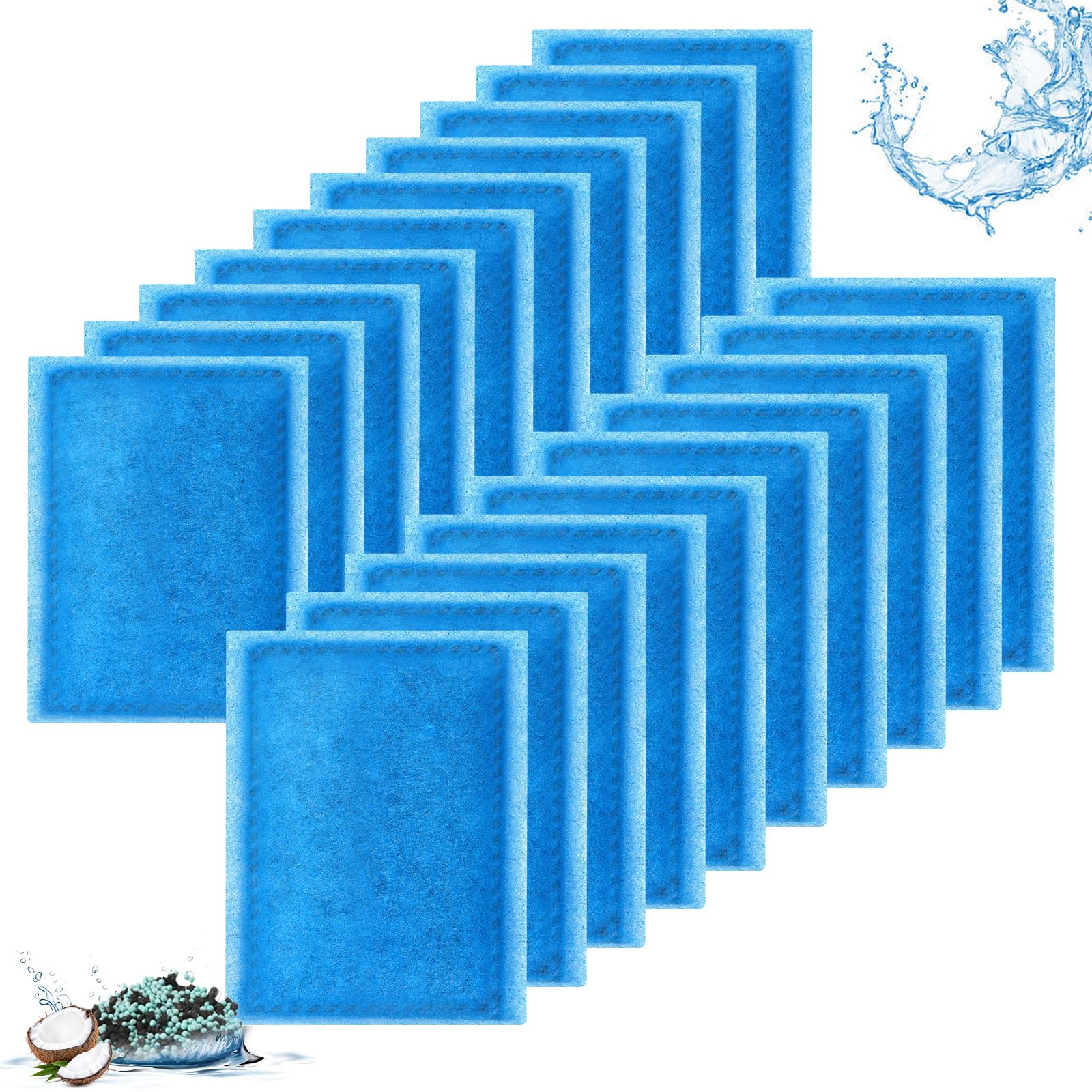 Qwakay Lot de 20 cartouches de rechange pour filtre d'aquarium Rite Taille B compatibles avec les filtres d'alimentation MarineLand Penguin Pro 100/125/175 et le filtre d'alimentation original Penguin