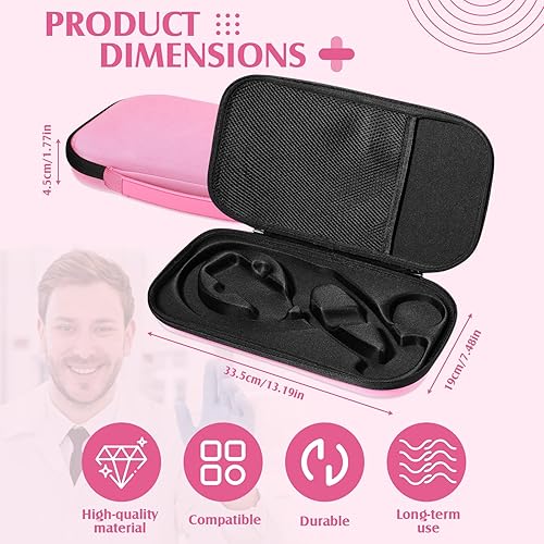 Miniatura 2 de 1 estuche para estetoscopio digital, 13.19 x 7.48 x 1.77 pulgadas, funda de transporte grande compatible con estetoscopio digital o cardiológico