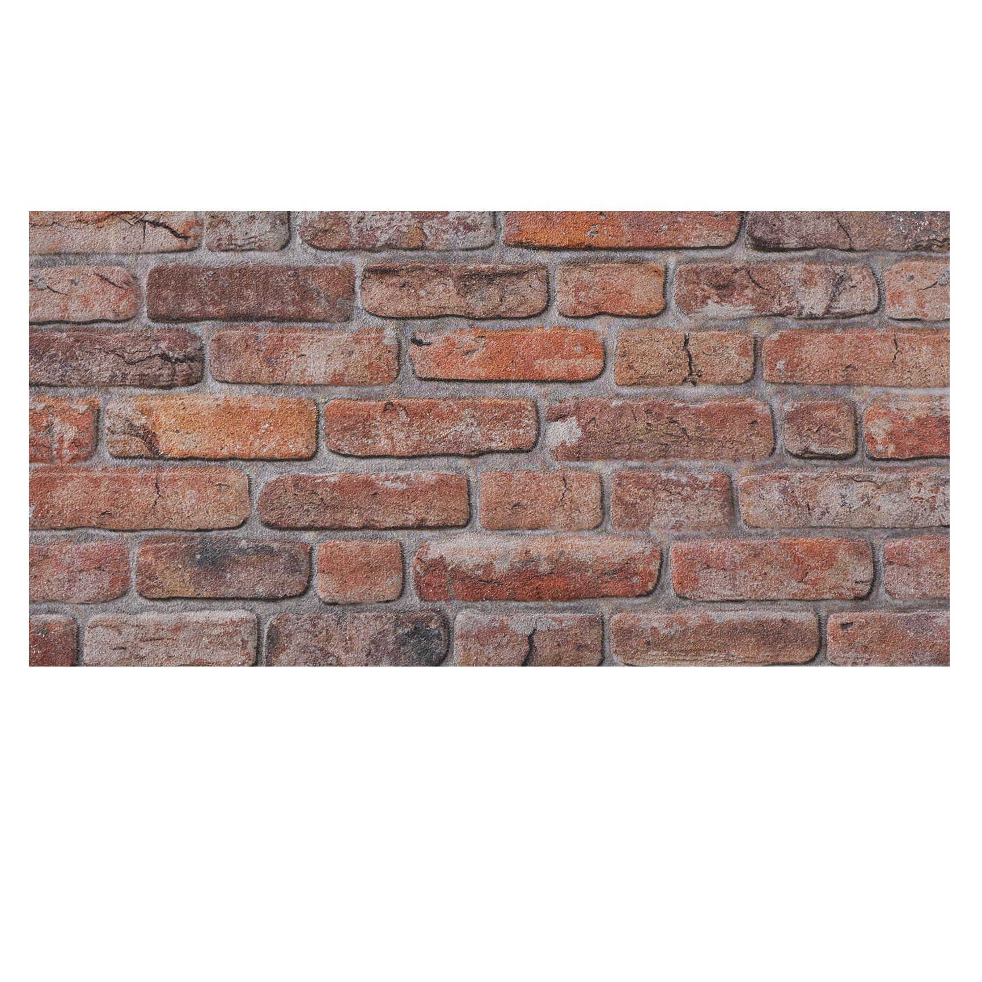 K&B Panels 3D Wall Panel, Rustic Brick Effect Styrofoam Wall Panelling, Lightweight, Easy to Install, Dual Insulation to Reduce Acoustic Noise, Indoor & Outdoor (Rustic Reclaimed Red) (1 Panel) — image 1