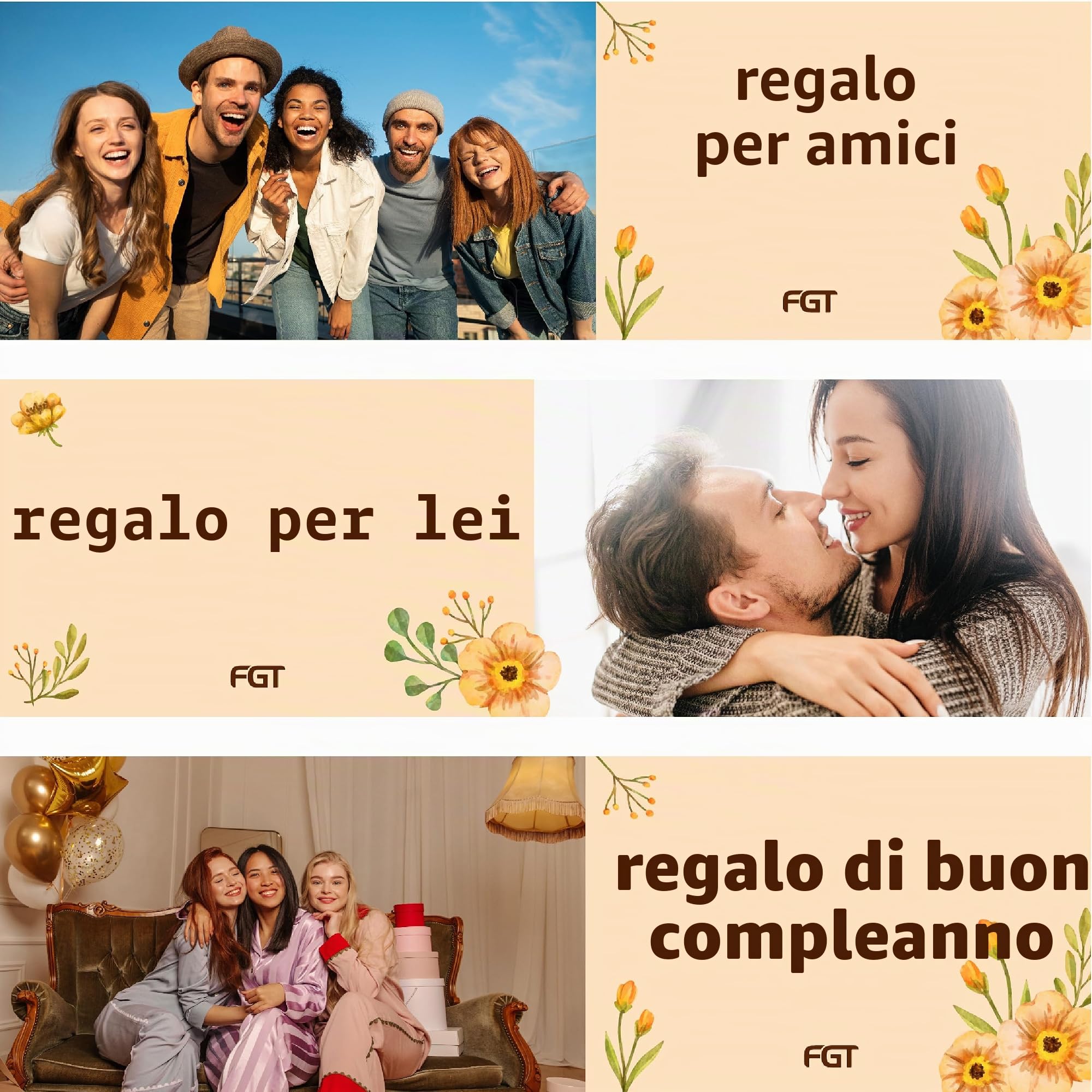 FGT Charm per ragazze e donne, per bracciali, collane, ciondoli, compatibile con braccialetti Pandora, in oro rosa, cuore, argento, regalo per papà, figlio, famiglia, nonno, mamma, sorella, anniversario, compleanno