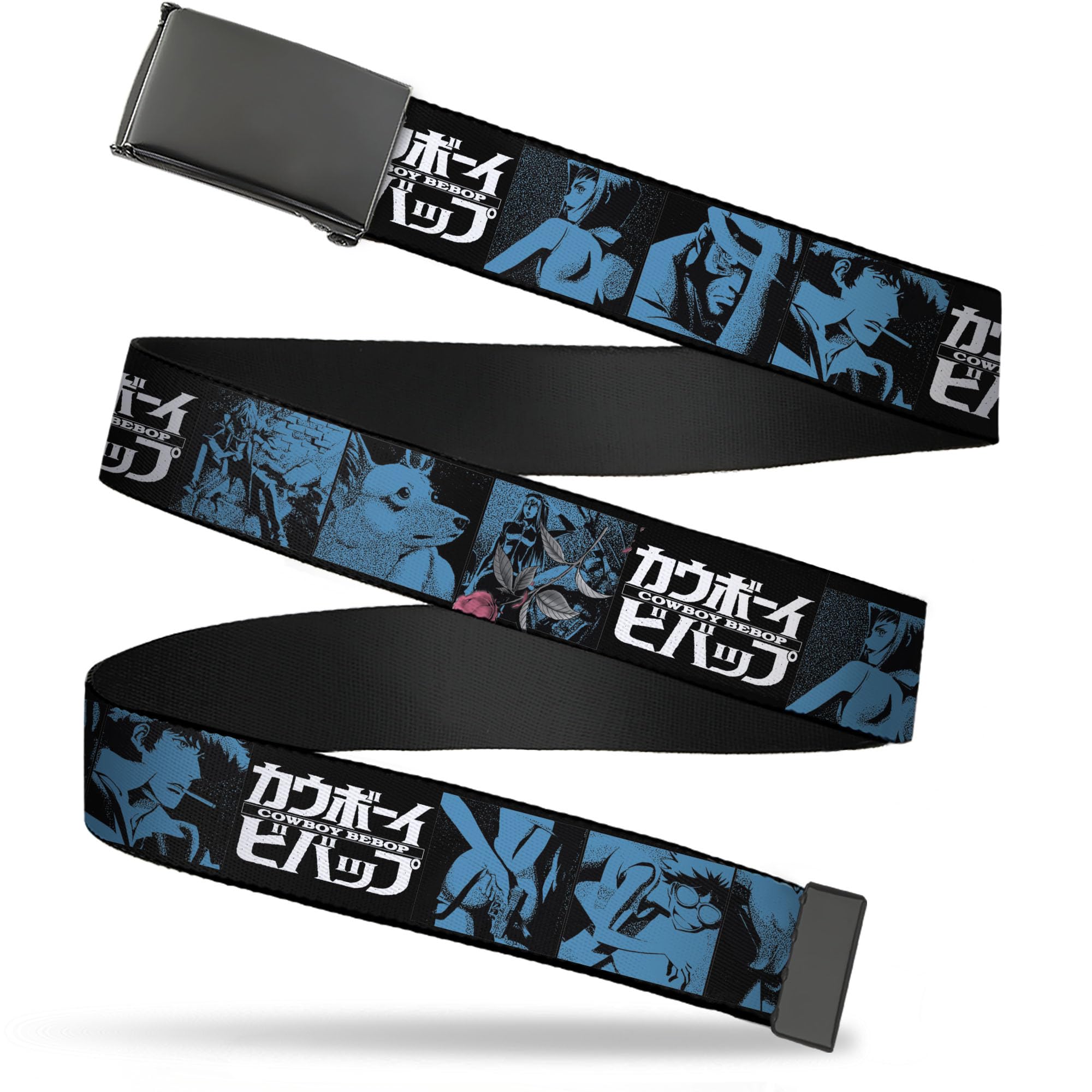 Cowboy Bebop Flip Web Belt Cowboy Bebop Title Logo and Character Blocks