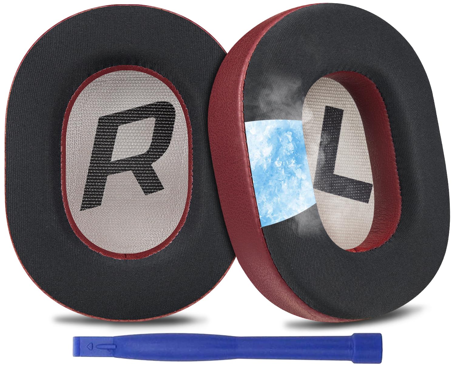 SOULWIT Cooling Gel Earpads Replacement for Plantronics BackBeat Pro 2, Voyager 8200 UC Headphones, Ear Pads Cushions with High-Density Noise Isolation Foam (Burgundy)-image-32