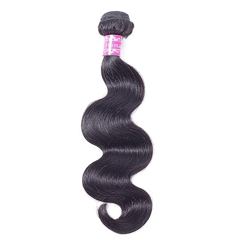 Miniatura 2 de 1 manojos de cabello humano ondulado de 12 pulgadas, 10A brasileño 100% sin procesar, extensiones de cabello virgen de doble trama, color negro