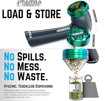 Mamba Original USB Electric Herb Grinder with Color Box. Small Portable Spice Mill