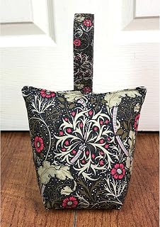 FILLED Door Stopper, Door Stop, William Morris Seaweed-Red Fabric, Handmade, Gift Idea, British product