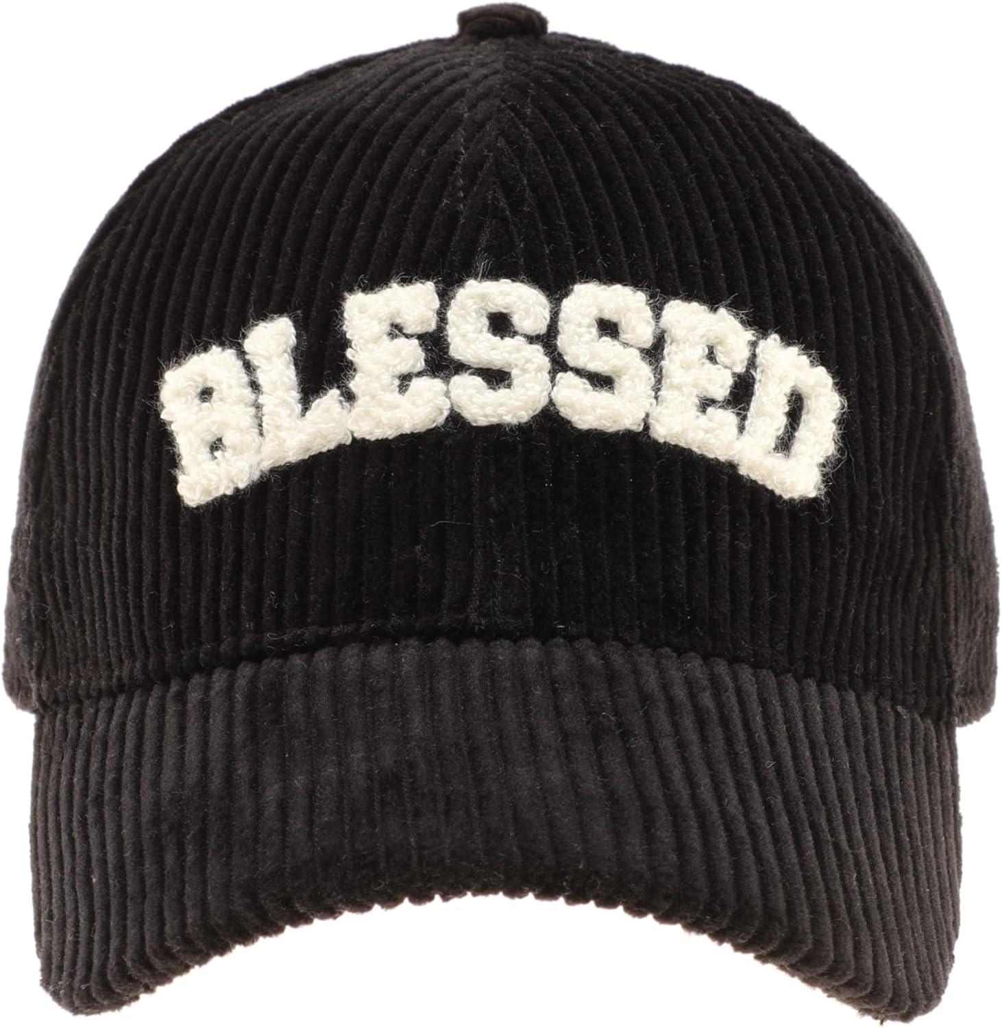 MIRMARU Women's 100% Cotton Corduroy Chenille 3D Patch Embroidered Adjustable Baseball Cap Hat