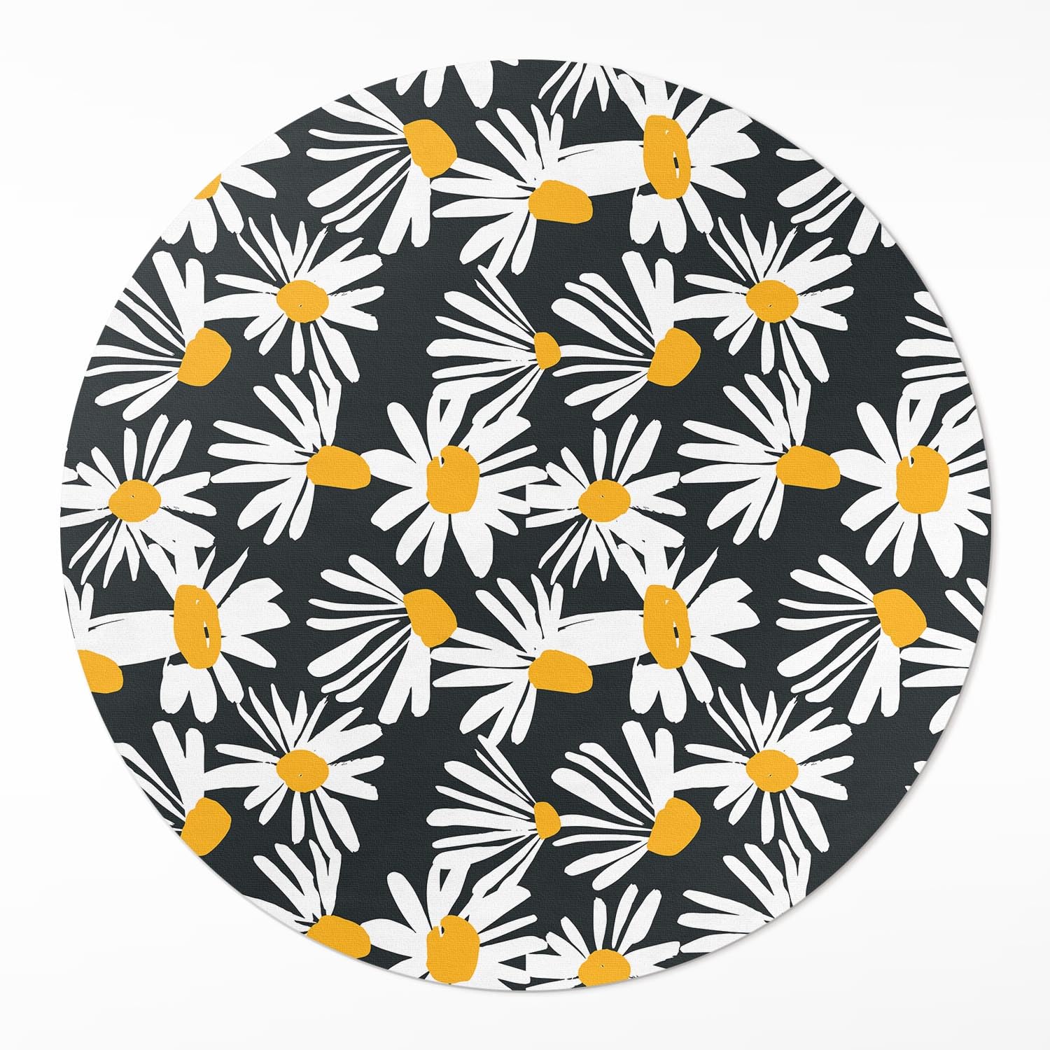 Tapis vinyle ø120 cm rond de sol cuisine pvc résistant maison deco intérieur