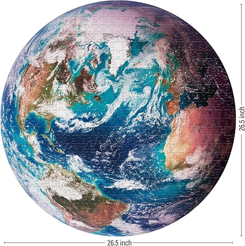 Miniatura 5 de Antelope Paquete de rompecabezas redondo 2 en 1 de 1000 piezas  Tierra  Paquete de rompecabezas espacial de 1000 piezas con luna  Rompecabezas de