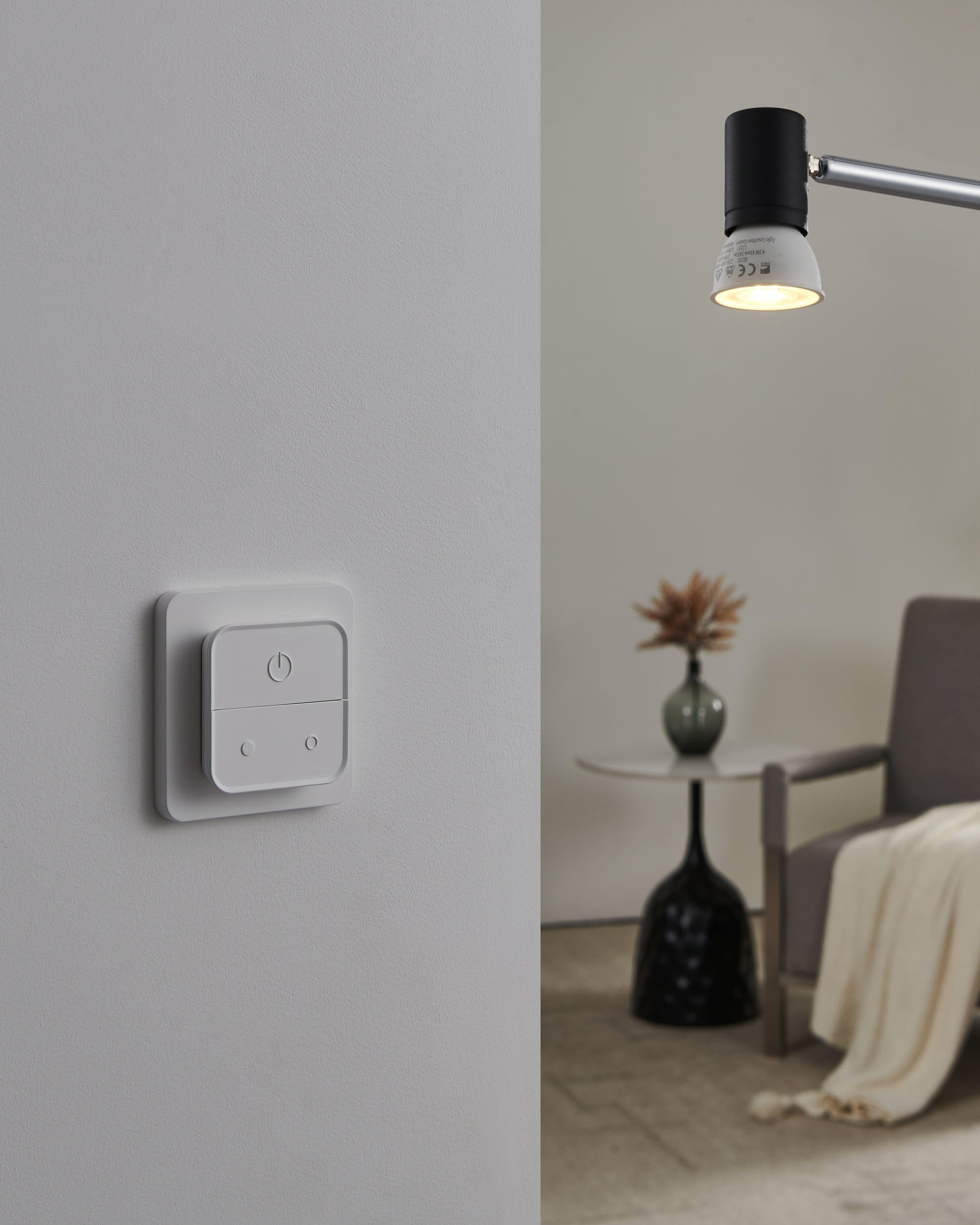 Eglo Connect.z Juego de 3 bombillas LED GU10 con interruptor | para hogar inteligente, ZigBee, control por voz de Alexa y aplicación, regulable, blanco cálido y frío, RGB, 345 lúmenes, 4,9