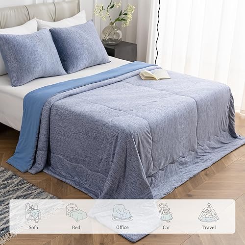 Miniatura 6 de CHOSHOME Edredón refrescante tamaño King, manta refrescante con Q-Max  0.45 fibra de enfriamiento Arc-Chill, manta de verano fresca para sudores