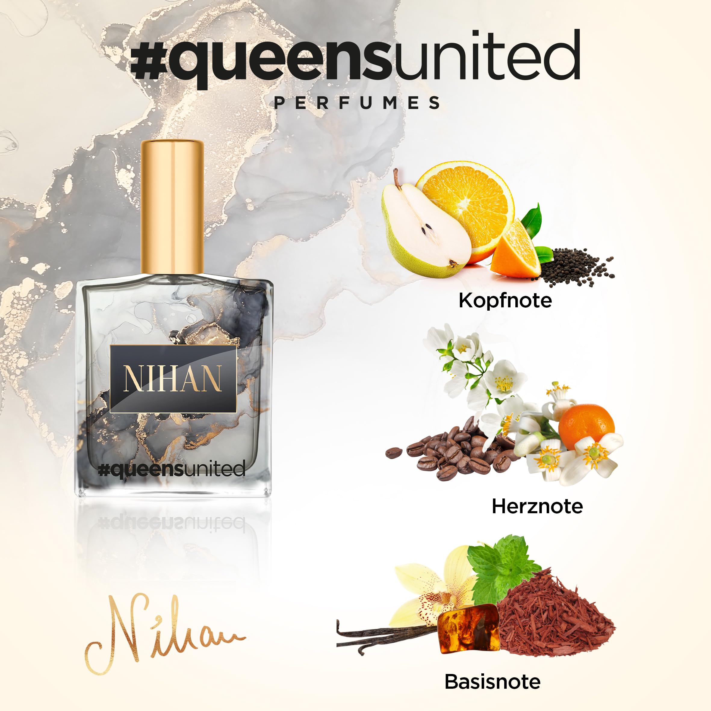 NIHAN Black Parfum pour cheveux 100 ml