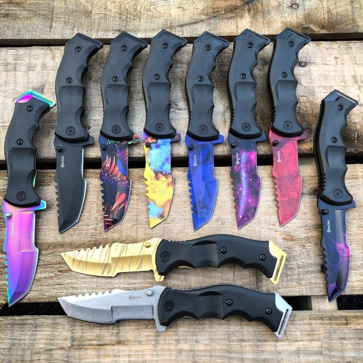 9" CS:GO Tactical G10 Tracker Spring Assisted Folding Pocket Knife