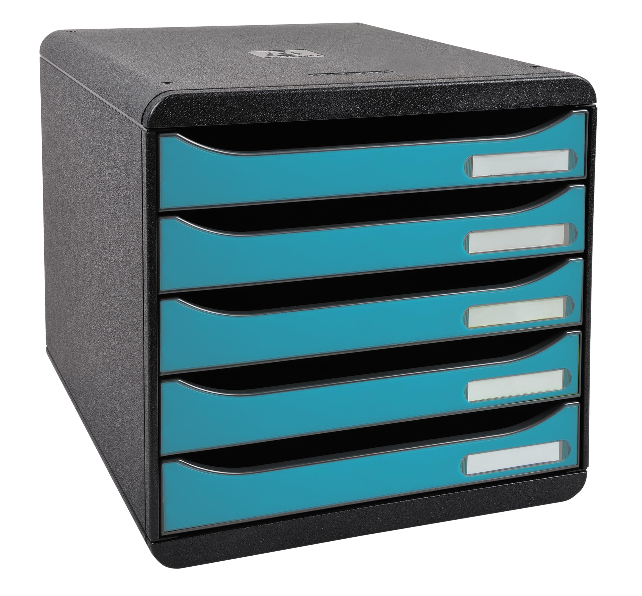 Exacompta - Ref. 30934D - Módulo de clasificación, almacenamiento BIG BOX+ Skandi, superponible, 5 cajones para documento A4+ Dimensiones externas. : Prof 34,7 x ancho 27,8 x Alto 27,1 cm - Azul