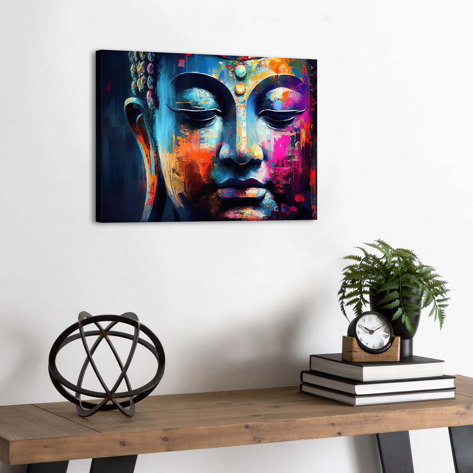 Amazon.com: Abstract Buddha Wall Art for Living Room Colorful