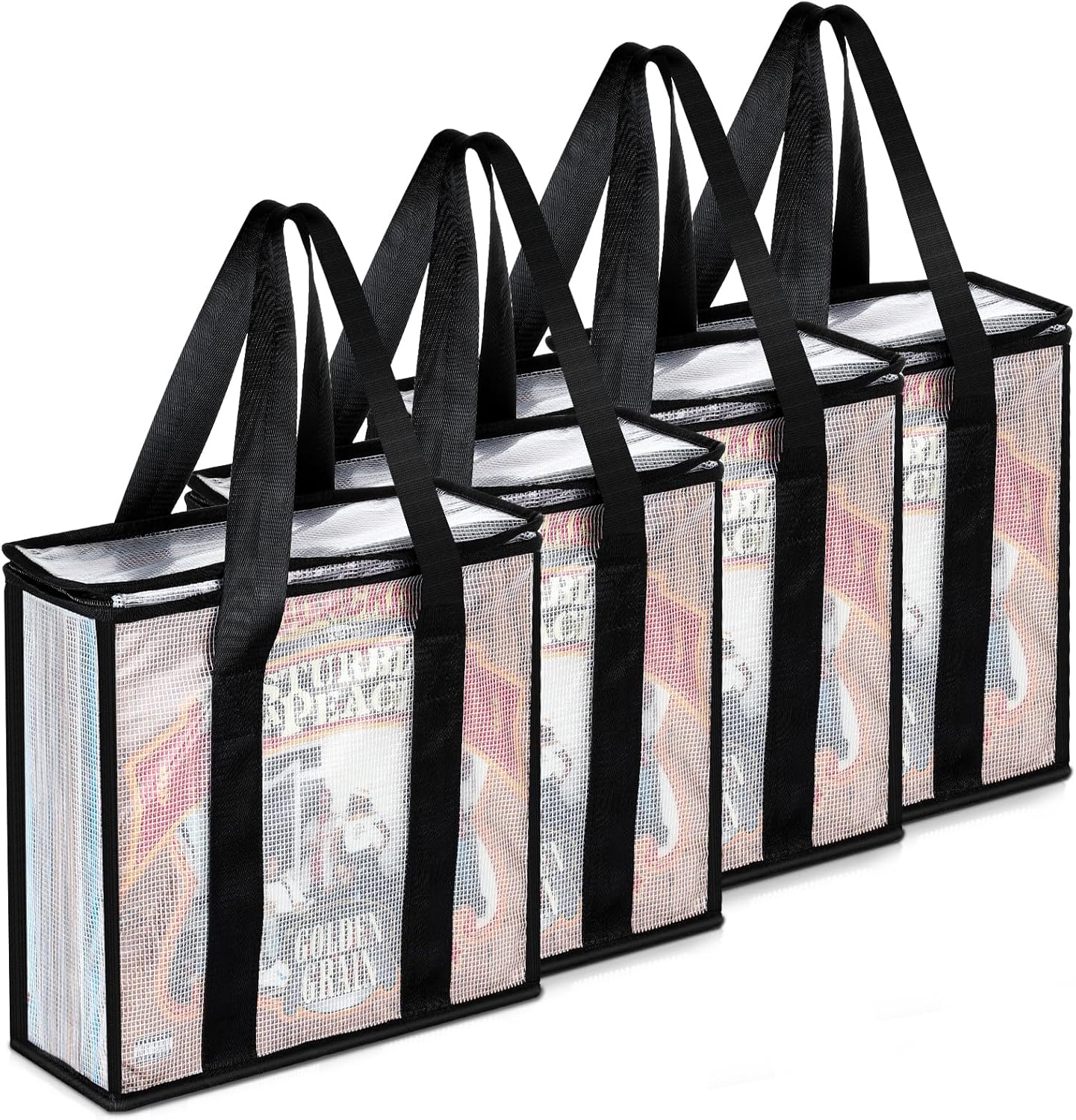 Lukeline Vinyl Record Organizer (4 Pack), Clear LP Vinyl Organizer, Holds 145 Albums, Dust/Scratch Resistant, Vinyl Storage Carrying Bag