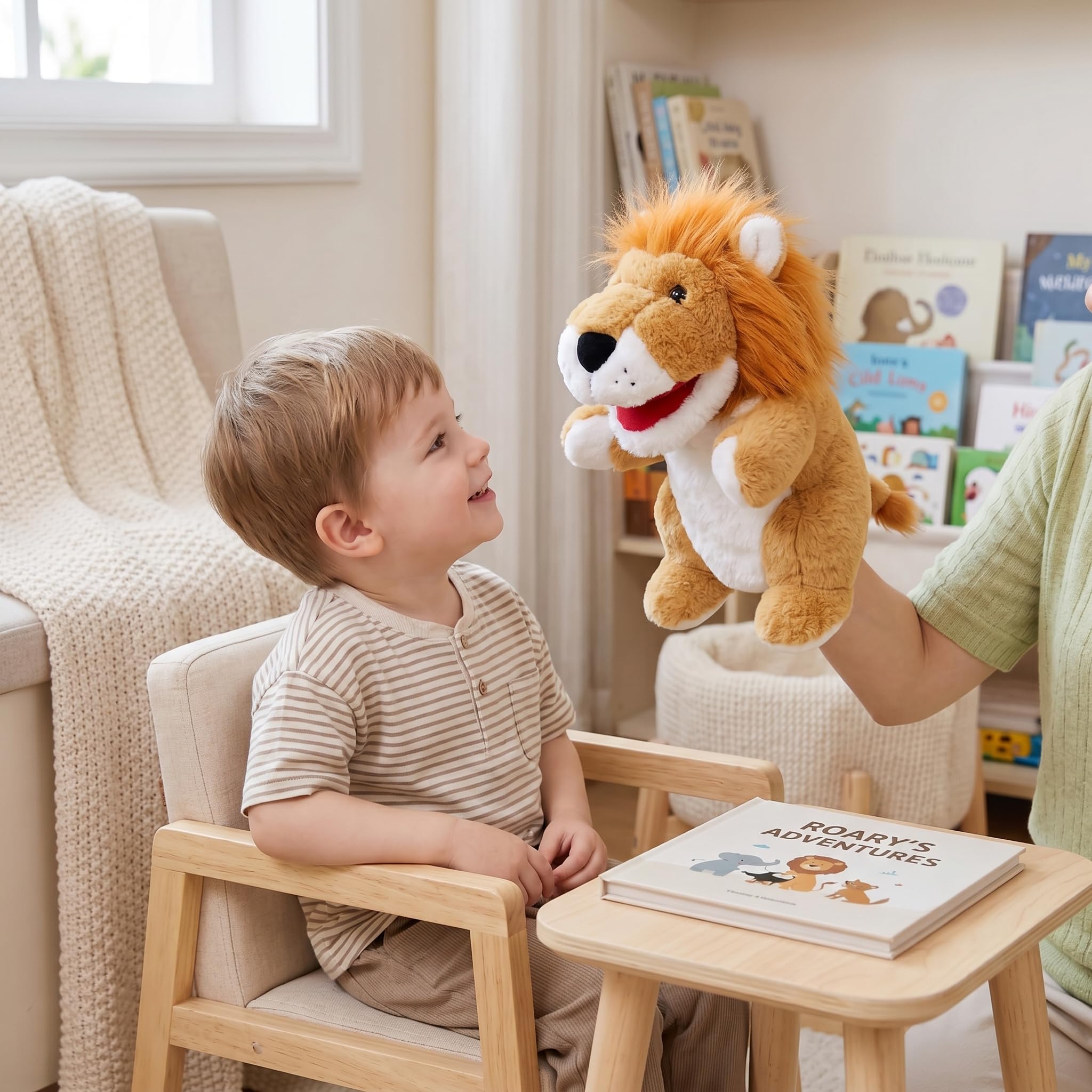 2026 Marionnettes à Main Mobiles à Bouche Ouverte pour Enfants, Loup, Lion, etc., parfaites pour raconter des Histoires, l'enseignement, l'école Maternelle, Les Cadeaux d'anniversaire - 3
