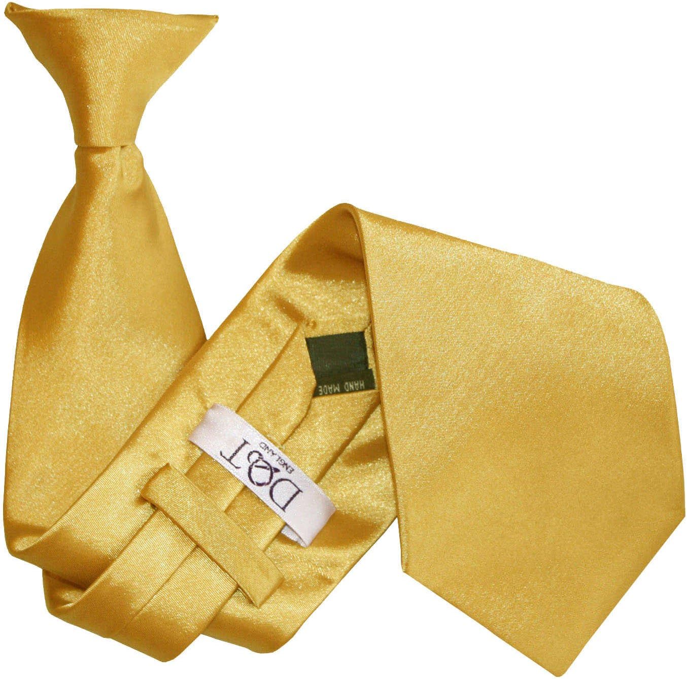 DQT New Plain Satin Men's Clip-On Tie