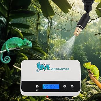 Amazon.co.jp: Moongiantgo 爬虫類加湿器 タイマー付き ミスティング