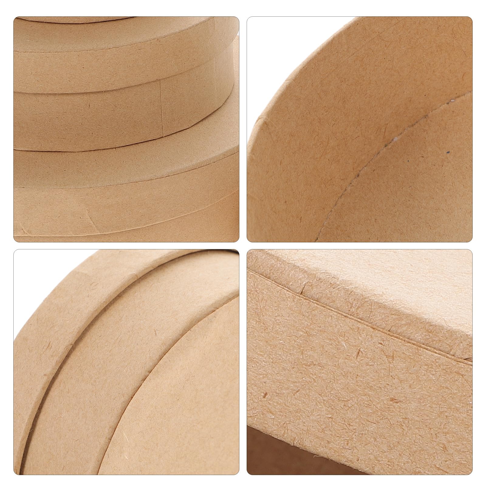BESTOMZ Geschenkbox in Khaki aus Karton Rund mit Hoher Tragfähigkeit und Kompressionsfest 5 Stück Runde Geschenkboxen zum Verschenken von Parfüms und Kleinen Bechern