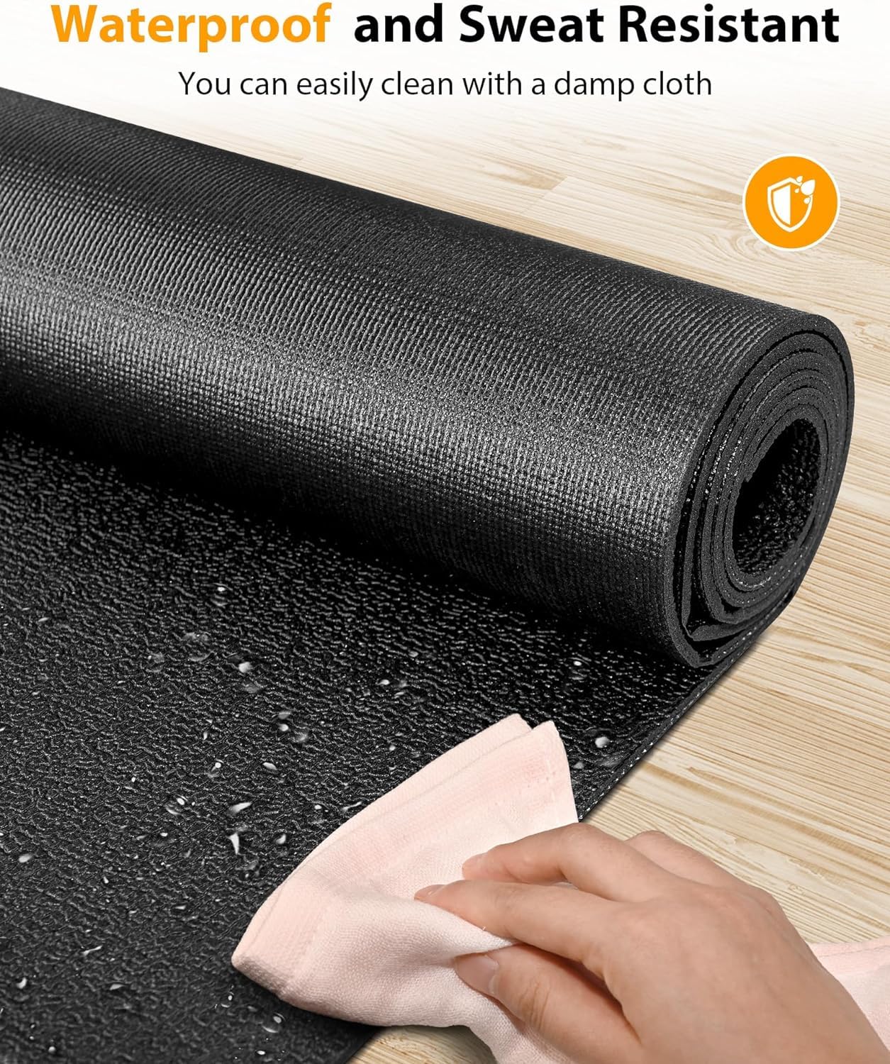 Tapete plegable de goma para caminadora, tapete para bicicleta estática con absorción de golpes, impermeable, antideslizante, para proteger el suelo para gimnasio en casa