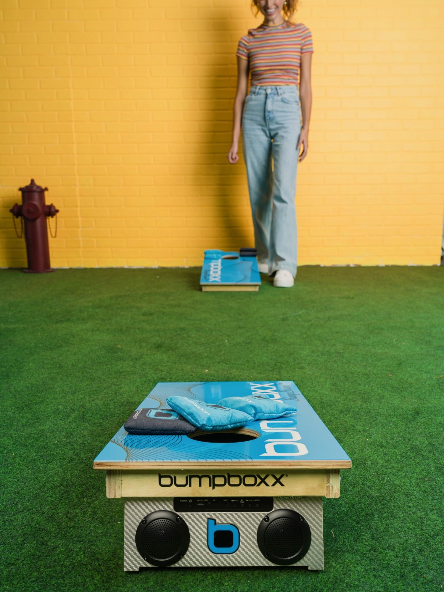 小物 traditionalwhetherwearFOLDINGBAMBOOMINI Amazon.com: Bumpboxx BumpBoard Mini Cornhole Set with Bluetooth