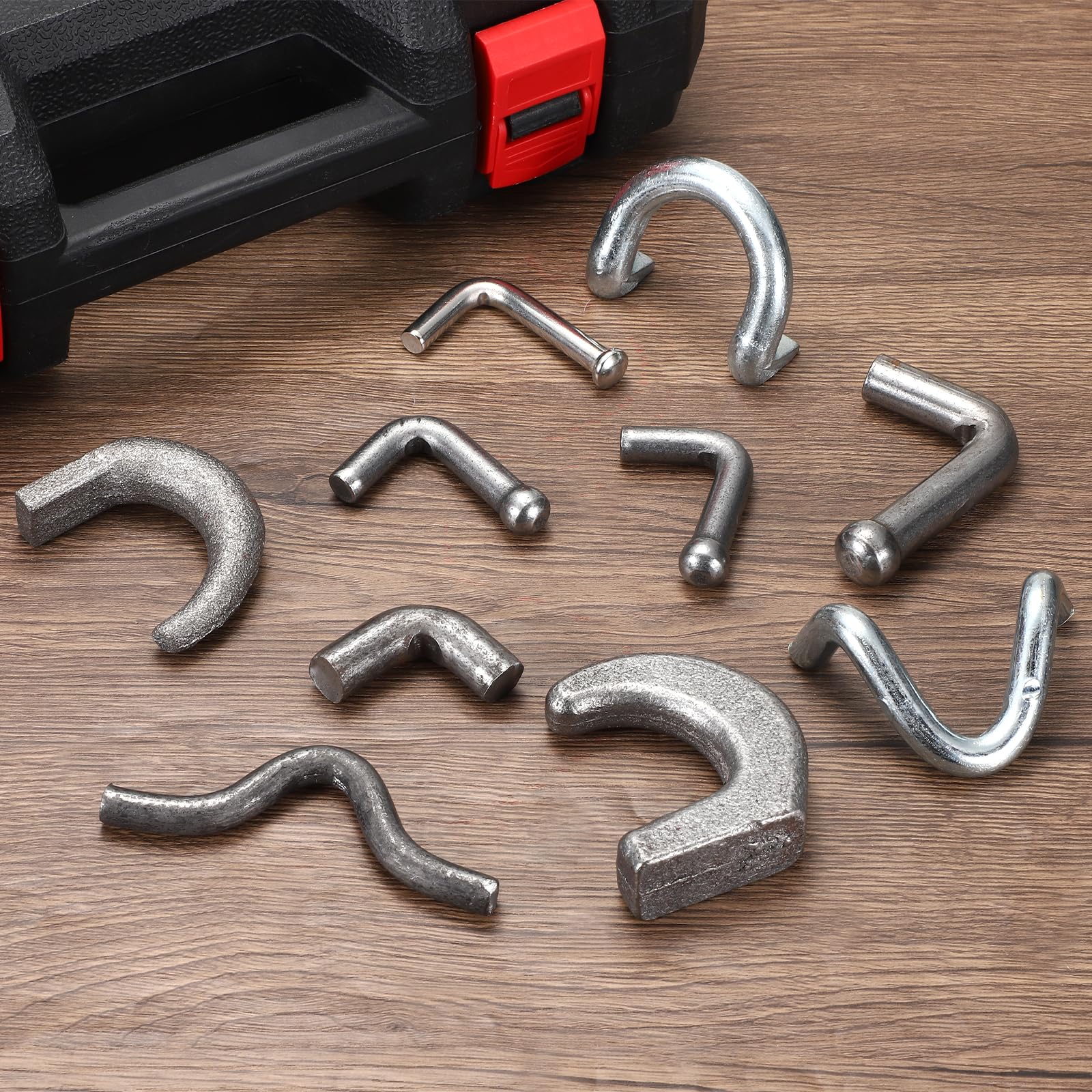 QUARKZMAN 4Pcs Ganci In Acciaio Saldabili Per Cavo Ganci Di Sicurezza Saldabili Per Catena Anelli Saldabili Per Trattore Ganci Per Cavo Anelli Per Fissaggio A Catena Per Camion 84mm