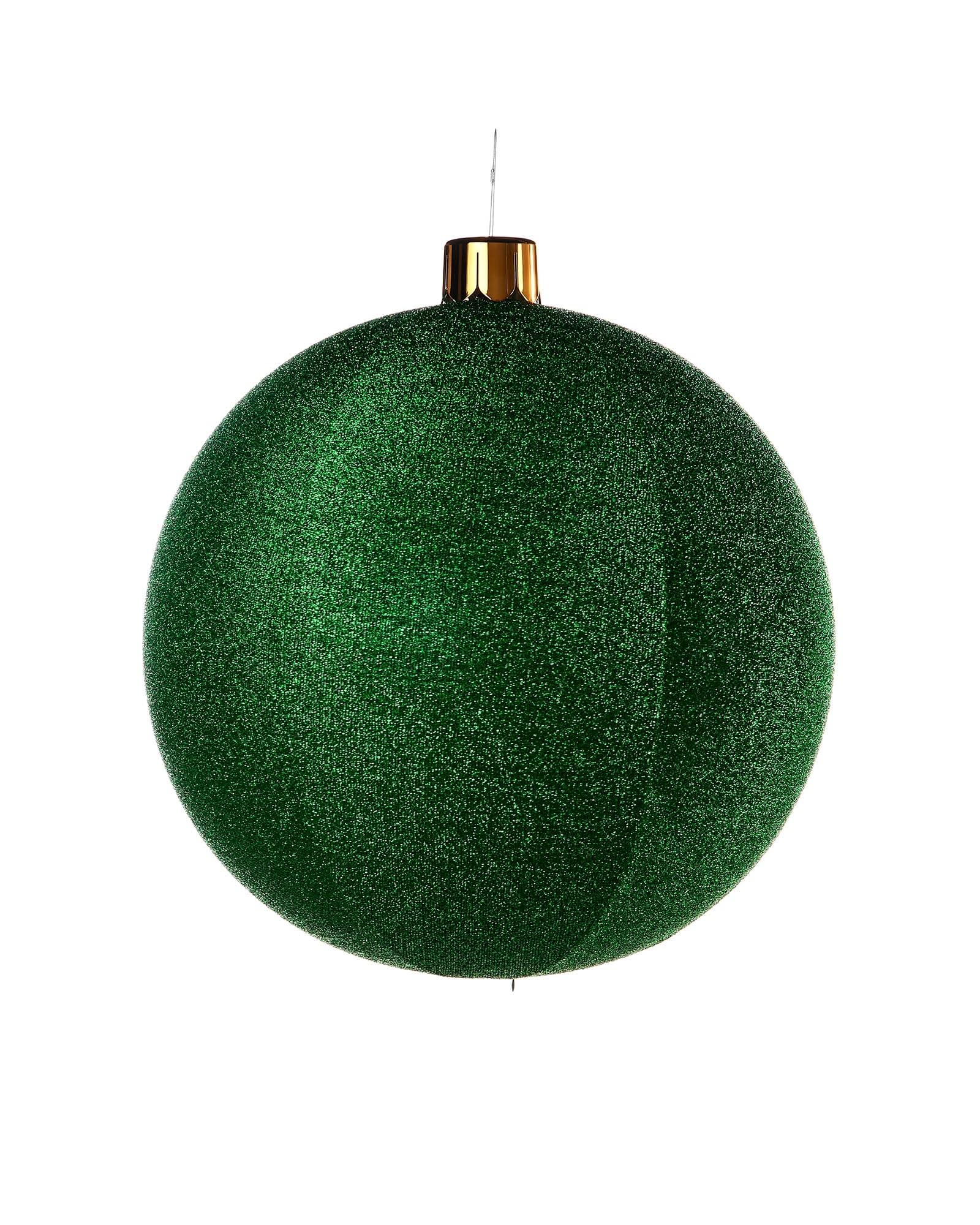 Inflatable Tinsel Christmas Bauble, Green, 66 cm