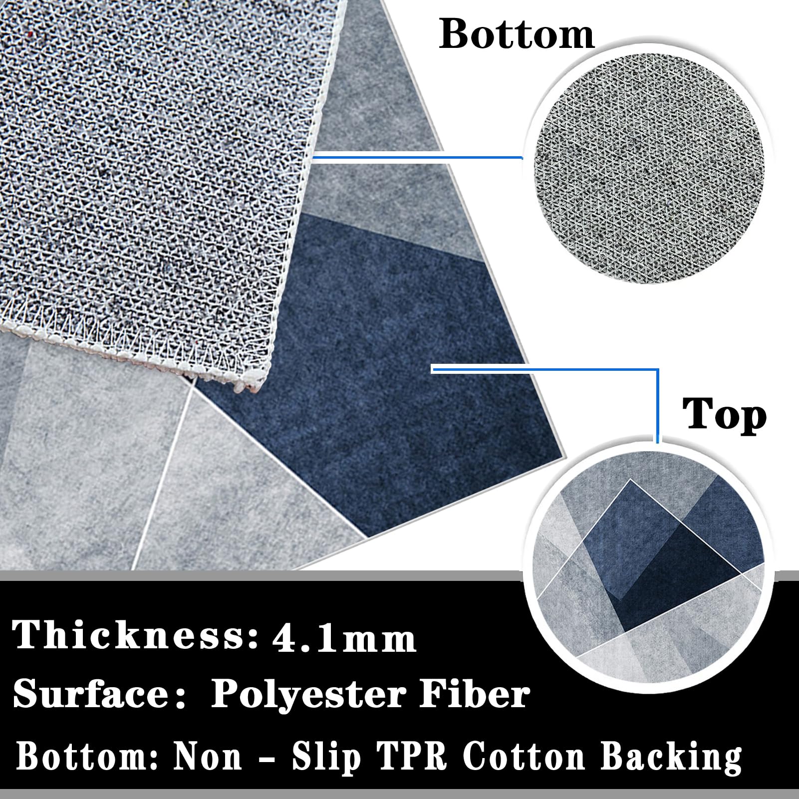 Alfombrilla Protectora Suelo para Silla de Oficina 130 x 150 cm, Tapete para Silla para Suelos Duros, Alfombra Silla Gaming Antideslizante, Alfombrilla Protección para Suelos Duros, Laminado, Parqué