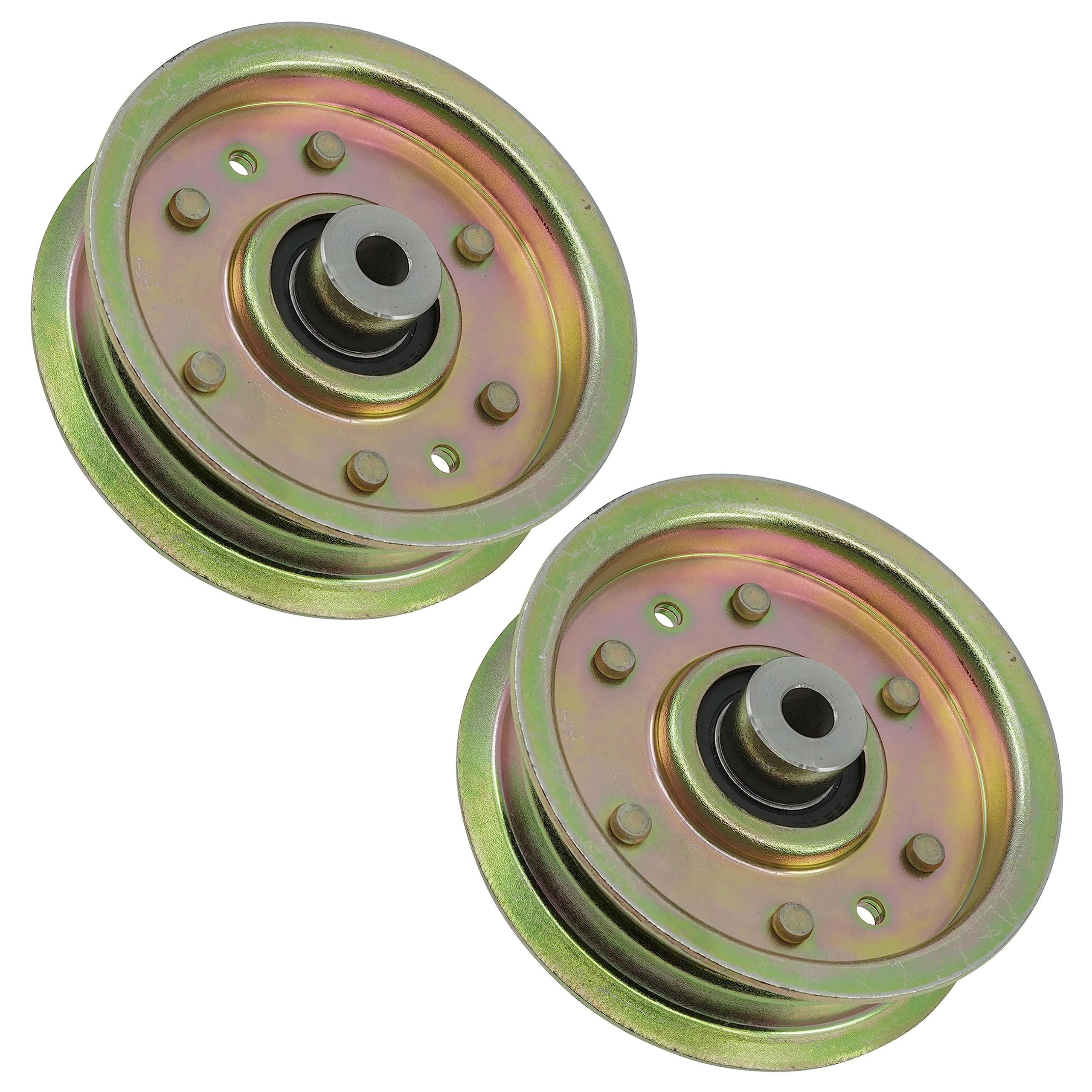 Caltric 2X Deck Flanged Idler Pulley Compatible with Ariens 915057 48" Deck / 07300028