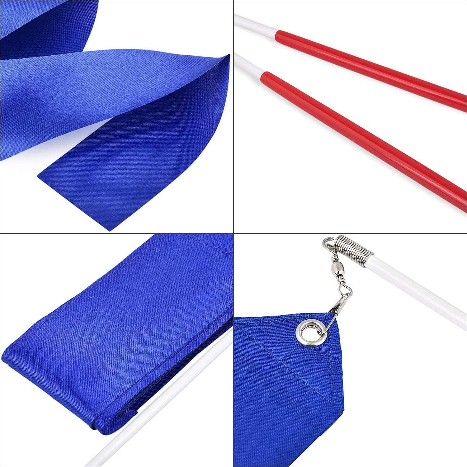 Tinabless Dance Ribbons Streamers(10 Pieces), 6.6Ft Unisex Kids' Gymnastics Ribbon Wands, Rhythmic Gymnastics Ribbon Baton Twirling Wands on Sticks for Kids Artistic Dancing : Sports & Outdoors